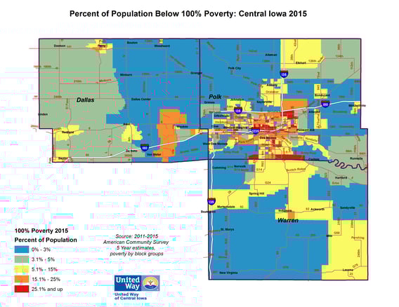 poverty in des moines