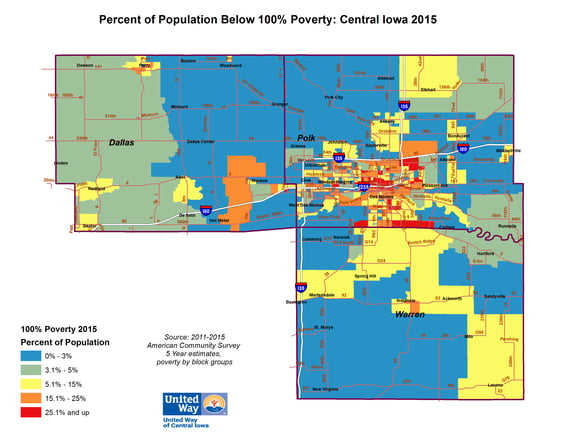 poverty in des moines