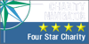 Charity Navigator four star rated charity badge