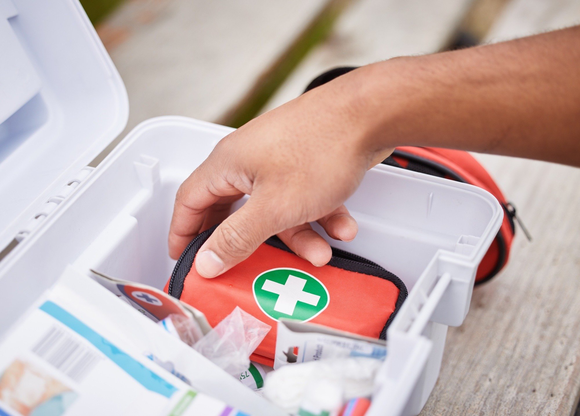 Individual packing a first-aid kit